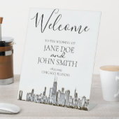 シカゴスカイラインペダスタールサイン 台座サイン (インサイチュ)