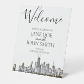 シカゴスカイラインペダスタールサイン 台座サイン (正面)