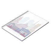 シカゴスカイラインポスターパステル ノートブック (左側)