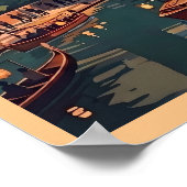 シカゴスカイラインリバーサイド ポスター (角)