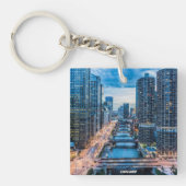 シカゴスカイラインリバーシティ キーホルダー (正面)