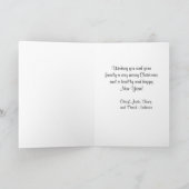 シカゴスカイラインレッドグリーンクローバークリスマス シーズンカード (内部)