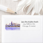 シカゴスカイライン差出人住所ラベル ラベル (インサイチュ)