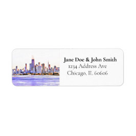 シカゴスカイライン差出人住所ラベル ラベル