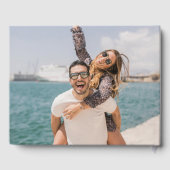 シカゴスカイライン水彩写真の結婚式 ゲストブック (裏面)