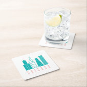 シカゴスカイライン紙 スクエアペーパーコースター (インサイチュ)