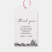 シカゴスカイライン結婚ズありがとうメッセージカード ギフトタグ (裏面)