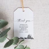 シカゴスカイライン結婚ズありがとうメッセージカード ギフトタグ