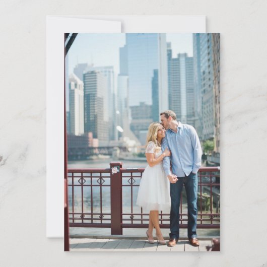 シカゴスカイライン結婚式招待状 招待状 (裏面)