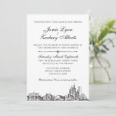 シカゴスカイライン結婚式招待状 招待状 (スタンド正面)
