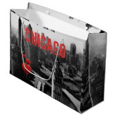 シカゴスカイライン1930の上から写真 ラージペーパーバッグ (正面アングル)