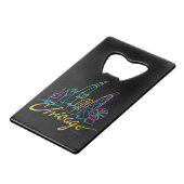 シカゴスカイライン クレジットカード栓抜き (正面アングル)