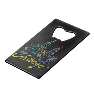 シカゴスカイライン クレジットカード栓抜き