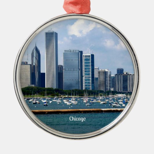 シカゴスカイライン メタルオーナメント (正面)