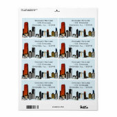 シカゴスカイライン ラベル (フルシート)