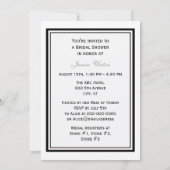 シカゴスカイライン#2エッチングフレームVブライダルシャワー 招待状 (裏面)