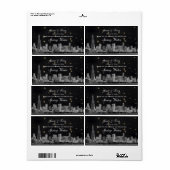 シカゴスカイライン#2ブラック金ゴールドスターHウォーターボトル ラベル (フルシート)