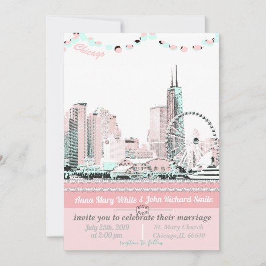 シカゴスカモダンイライン 招待状 (正面)