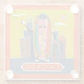 シカゴスタイルホットドッグ ガラスコースター (裏面)