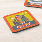 シカゴスタイルホットドッグ コースター (左側)