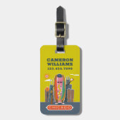 シカゴスタイルホットドッグ ラゲッジタグ (正面縦)