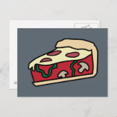 シカゴスタイル深いディッシュピザ ポストカード (正面/裏面)