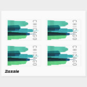 シカゴステッカー 長方形シール (シート)