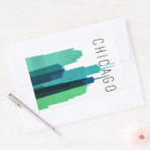 シカゴステッカー 長方形シール (封筒)