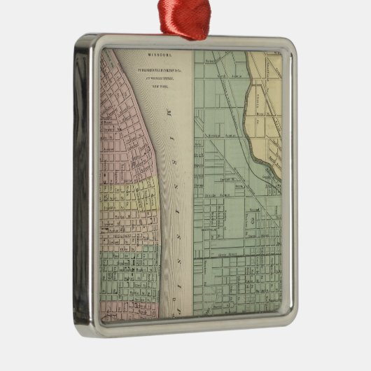 シカゴセントルイス、ミズーリの市市 メタルオーナメント (右)