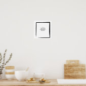 シカゴダウンタウンブラックアンドホワイト ポスター (キッチン)