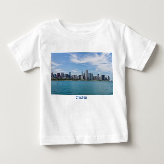 シカゴデイシティスケープ ベビーTシャツ (正面)