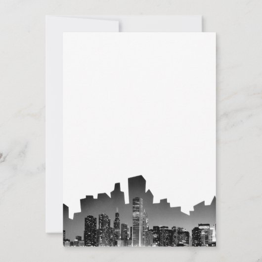 シカゴデスティネーションウエディング招待状 招待状 (裏面)