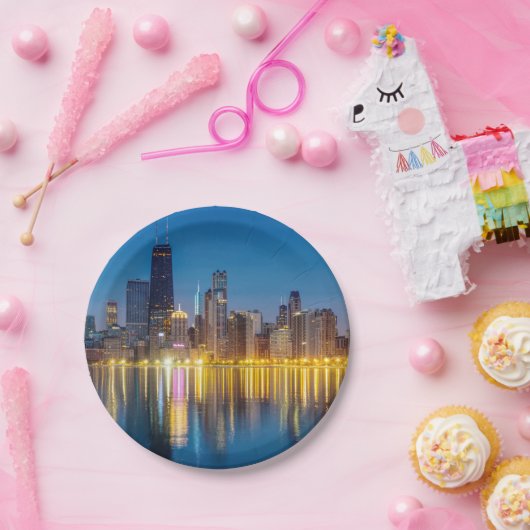 シカゴドーンシティスケープ ペーパープレート (パーティー)