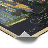 シカゴニューヨークセントラルラインズヴィンテージトラベル ポスター (角)