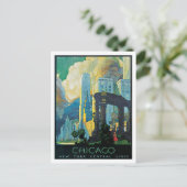 シカゴニューヨークセントラルラインズヴィンテージ ポストカード (スタンド正面)