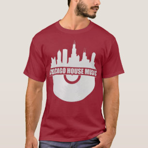 シカゴハウスミュージックシカゴスカイラインEDM DJハウス Tシャツ