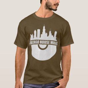 シカゴハウスミュージックシカゴスカイラインEDM DJハウス Tシャツ