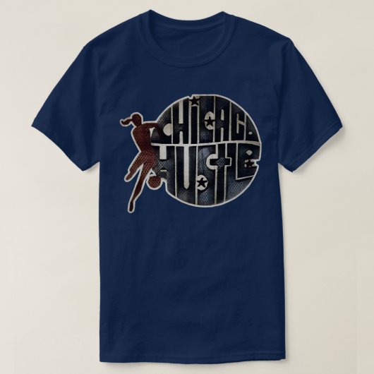 シカゴハッスルバスケットボール Tシャツ (デザイン正面)