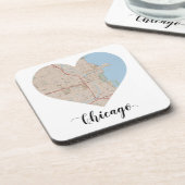 シカゴハートの地図 コースター (左側)