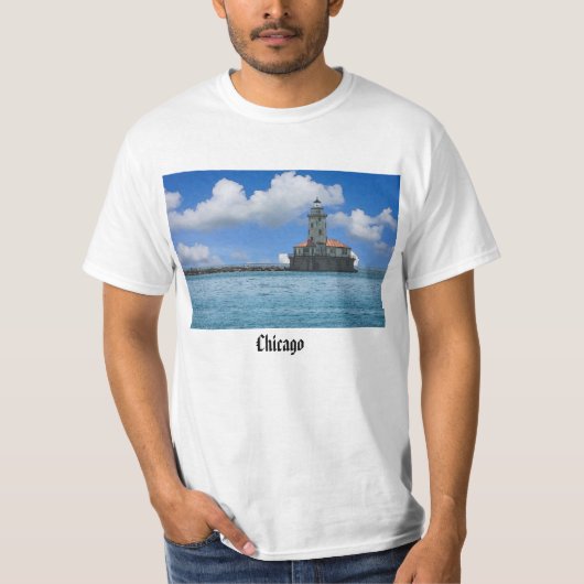 シカゴハーバーライトハウスパインターリー Tシャツ (正面)