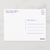 シカゴハーバーライトハウス，シカゴイリノイ州USA ポストカード (裏面)