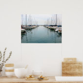 シカゴハーバー – Sailbots at Rest Poster ポスター (キッチン)