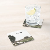 シカゴパークインセピアトーンズ スクエアペーパーコースター (インサイチュ)