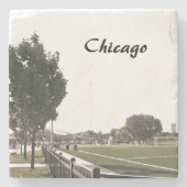 シカゴパークインセピアトーンズ ストーンコースター (正面)