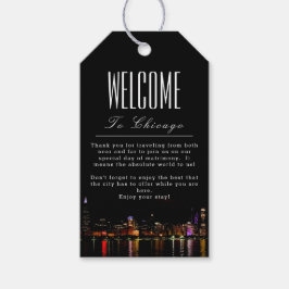 シカゴパーソナライズされたウェルカムギフトラベル ギフトタグ