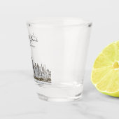 シカゴパーソナライズされたスカイラインショットグラス ショットグラス (右)