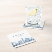 シカゴパーソナライズされたスカイライン スクエアペーパーコースター (インサイチュ)