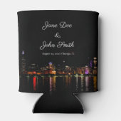 シカゴパーソナライズされたスカイライン 缶クーラー (裏面)