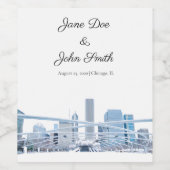 シカゴパーソナライズされたワインラベル ワインラベル (シングルラベル)