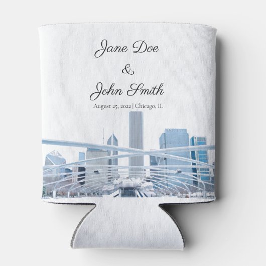 シカゴパーソナライズされた 缶クーラー (裏面)